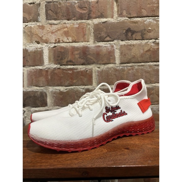 MLB St Louis Cardinals Men's FOCO Gradient Sole Shoe, Men's Size 10, White & Red - Picture 1 of 9